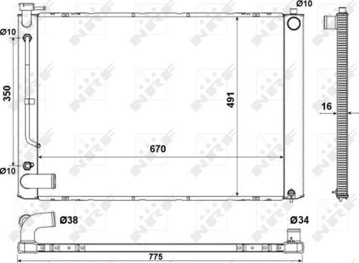 NRF 53681 - Радиатор, охлаждение двигателя avtokuzovplus.com.ua