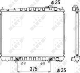 NRF 53694 - Радіатор, охолодження двигуна autocars.com.ua