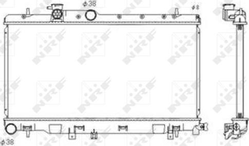 NRF 53697 - Радіатор, охолодження двигуна autocars.com.ua