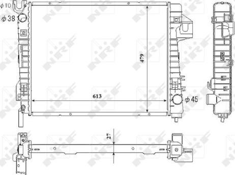 NRF 53712 - Радіатор, охолодження двигуна autocars.com.ua