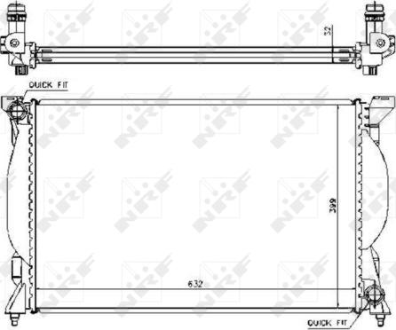 NRF 53720 - Радіатор, охолодження двигуна autocars.com.ua