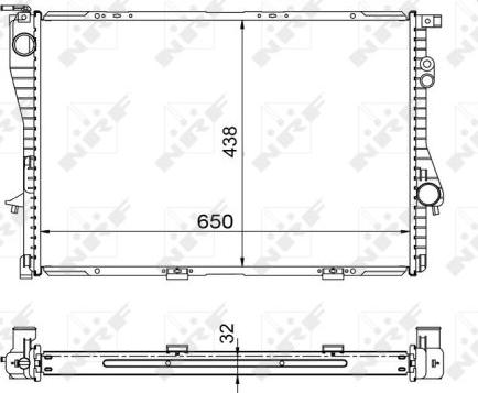 NRF 53722 - Радиатор, охлаждение двигателя avtokuzovplus.com.ua