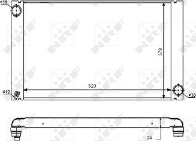 NRF 53726 - Радіатор, охолодження двигуна autocars.com.ua