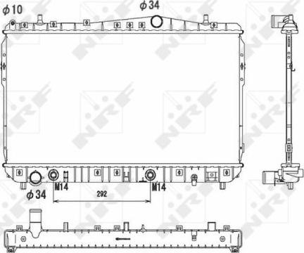 NRF  53732 - Радиатор, охлаждение двигателя avtokuzovplus.com.ua