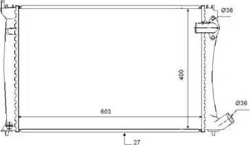 NRF 53735 - Радіатор, охолодження двигуна autocars.com.ua