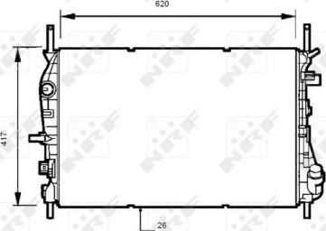 NRF 53741 - Радиатор, охлаждение двигателя avtokuzovplus.com.ua