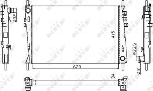 NRF 53782 - Радіатор, охолодження двигуна autocars.com.ua