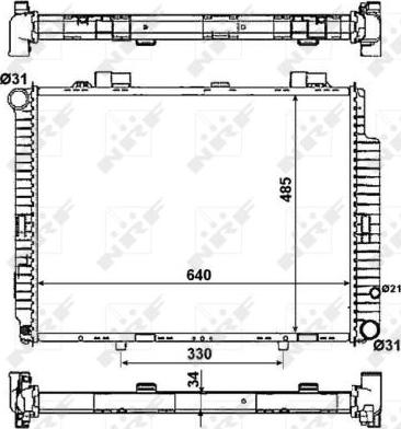 NRF 53784 - Радиатор, охлаждение двигателя avtokuzovplus.com.ua