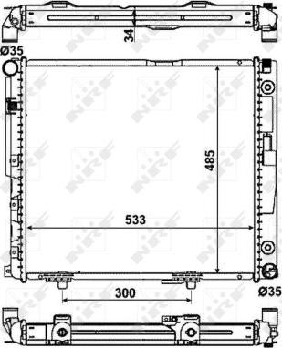 NRF 53785 - Радіатор, охолодження двигуна autocars.com.ua