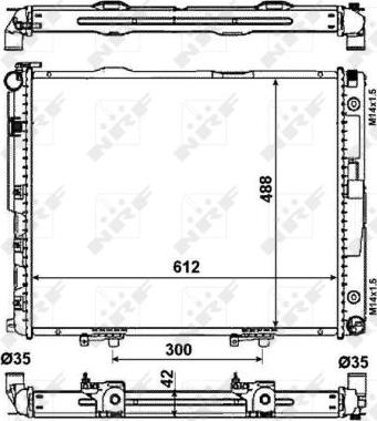 NRF 53786 - Радіатор, охолодження двигуна autocars.com.ua