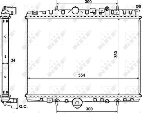 NRF 53787 - Радіатор, охолодження двигуна autocars.com.ua