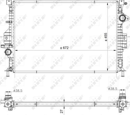 NRF 53812 - Радиатор, охлаждение двигателя avtokuzovplus.com.ua