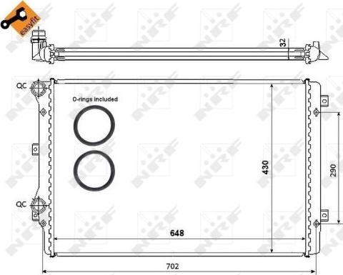 NRF 53816 - Радиатор, охлаждение двигателя avtokuzovplus.com.ua