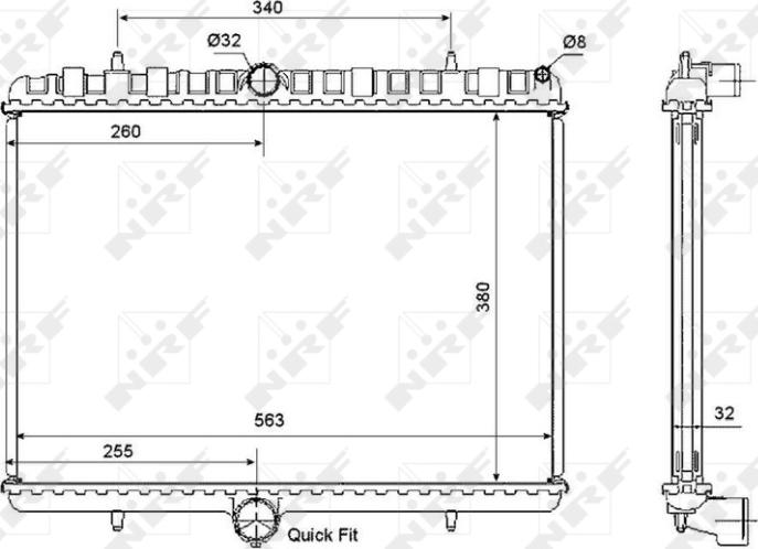 NRF 53861 - Радіатор, охолодження двигуна autocars.com.ua