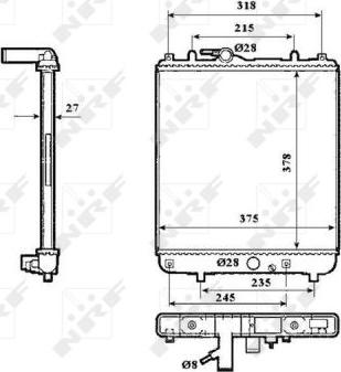 NRF 53862 - Радіатор, охолодження двигуна autocars.com.ua