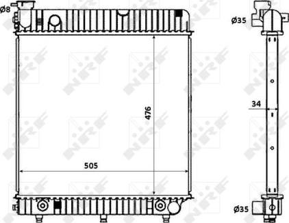 NRF 53875 - Радіатор, охолодження двигуна autocars.com.ua