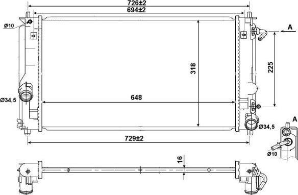 NRF 53894 - Радіатор, охолодження двигуна autocars.com.ua