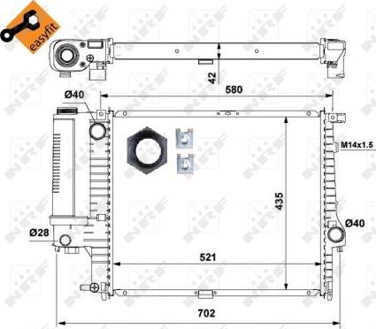 NRF 53897 - Радиатор, охлаждение двигателя autodnr.net