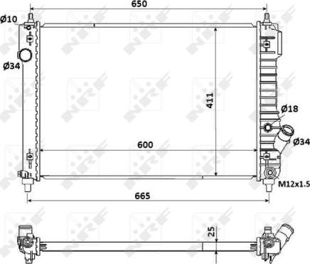 NRF 53903 - Радіатор, охолодження двигуна autocars.com.ua