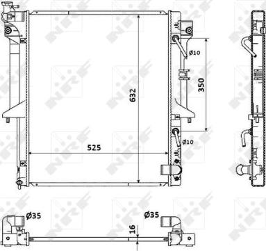 NRF 53909 - Радіатор, охолодження двигуна autocars.com.ua