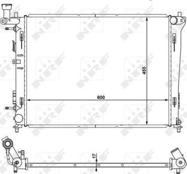 NRF 53931 - Радіатор, охолодження двигуна autocars.com.ua