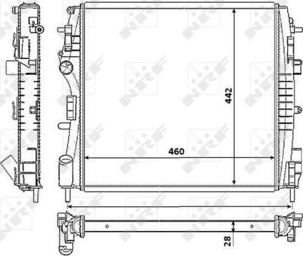 NRF 53938 - Радіатор, охолодження двигуна autocars.com.ua