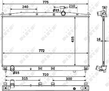 NRF 53942 - Радіатор, охолодження двигуна autocars.com.ua