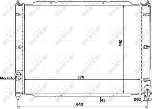 NRF 53944 - Радіатор, охолодження двигуна autocars.com.ua