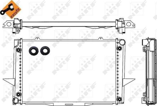 NRF 539509 - Радіатор, охолодження двигуна autocars.com.ua