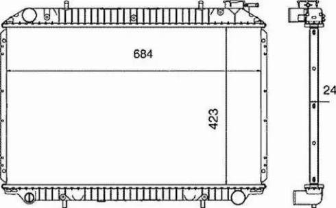 NRF 539534 - Радіатор, тяговий акумулятор autocars.com.ua