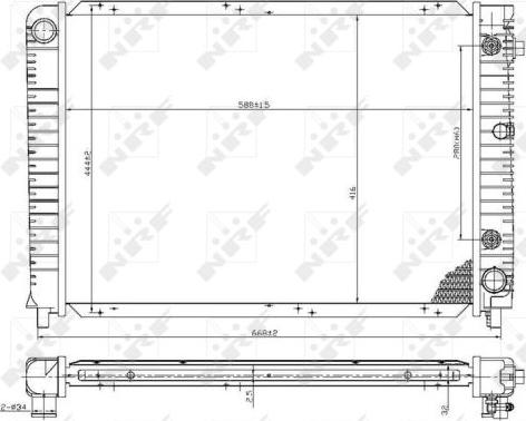 NRF 53953 - Радіатор, охолодження двигуна autocars.com.ua