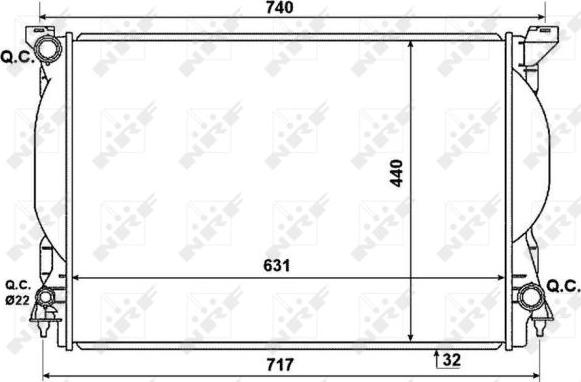 NRF 53957 - Радіатор, охолодження двигуна autocars.com.ua