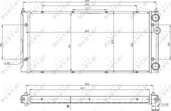 NRF 53960 - Радіатор, охолодження двигуна autocars.com.ua