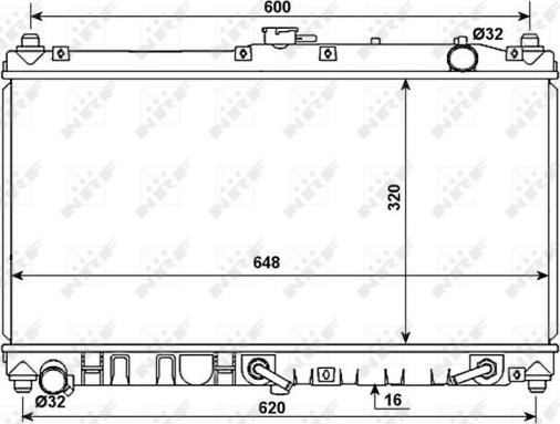 NRF 53977 - Радіатор, охолодження двигуна autocars.com.ua