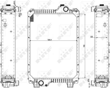 NRF 54080 - Радіатор, охолодження двигуна autocars.com.ua