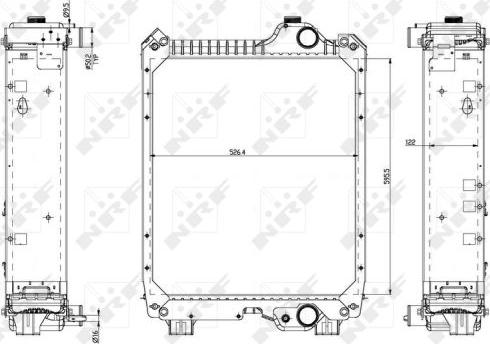 NRF 54082 - Радіатор, охолодження двигуна autocars.com.ua