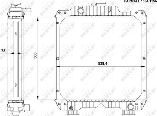 NRF 54090 - Радіатор, охолодження двигуна autocars.com.ua