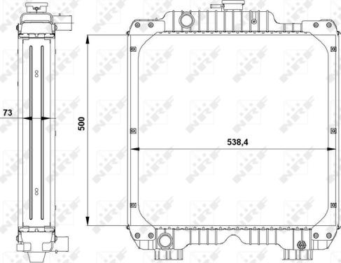 NRF 54091 - Радиатор, охлаждение двигателя avtokuzovplus.com.ua