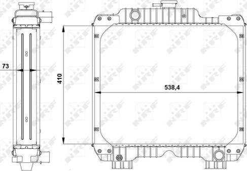 NRF 54099 - Радиатор, охлаждение двигателя avtokuzovplus.com.ua