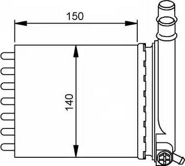 NRF 54212 - Теплообмінник, опалення салону autocars.com.ua