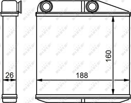 NRF 54213 - Теплообменник, отопление салона avtokuzovplus.com.ua