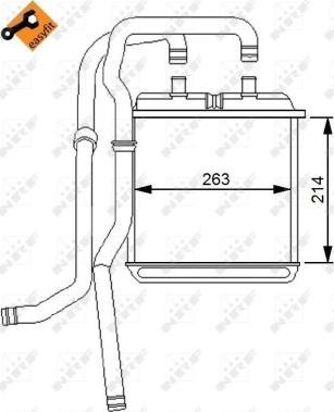 NRF 54216 - Теплообмінник, опалення салону autocars.com.ua