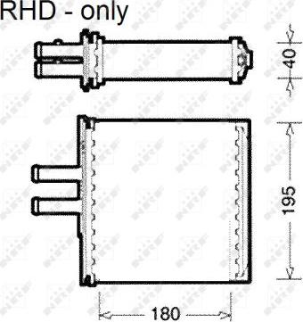 NRF 54223 - Теплообмінник, опалення салону autocars.com.ua