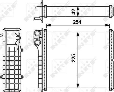 NRF 54239 - Теплообмінник, опалення салону autocars.com.ua