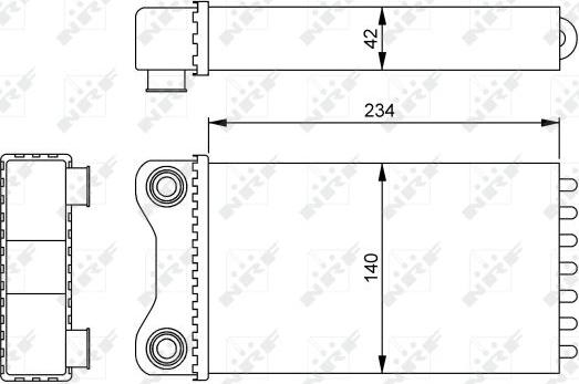 NRF 54252 - Теплообменник, отопление салона avtokuzovplus.com.ua