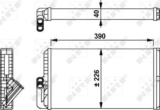 NRF 54256 - Теплообмінник, опалення салону autocars.com.ua