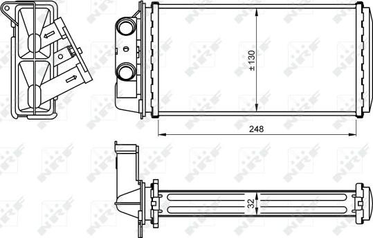 NRF 54268 - Теплообмінник, опалення салону autocars.com.ua