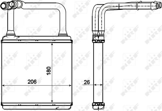 NRF 54273 - Теплообменник, отопление салона avtokuzovplus.com.ua