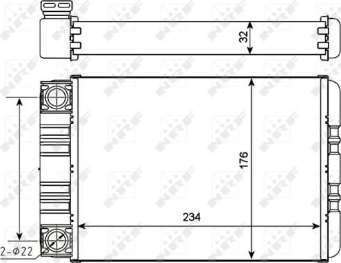 NRF 54274 - Теплообменник, отопление салона avtokuzovplus.com.ua