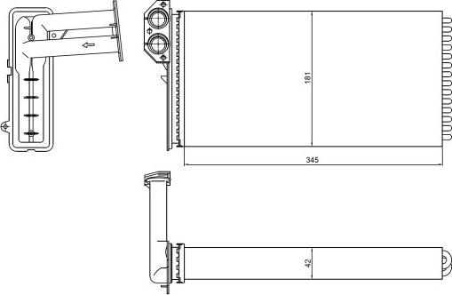 NRF 54320 - Теплообмінник, опалення салону autocars.com.ua